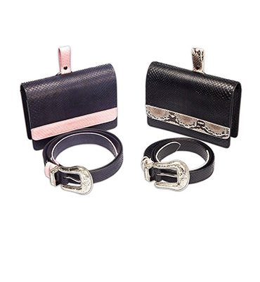 Milka: Python Skin Belt Bag 